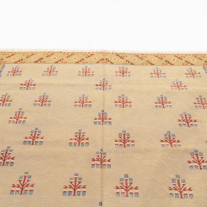 Oriental Kilim Anatolian Handmade Wool On Wool 203 X 288 Cm - 6' 8'' X 9' 6'' Sand C007 ER23