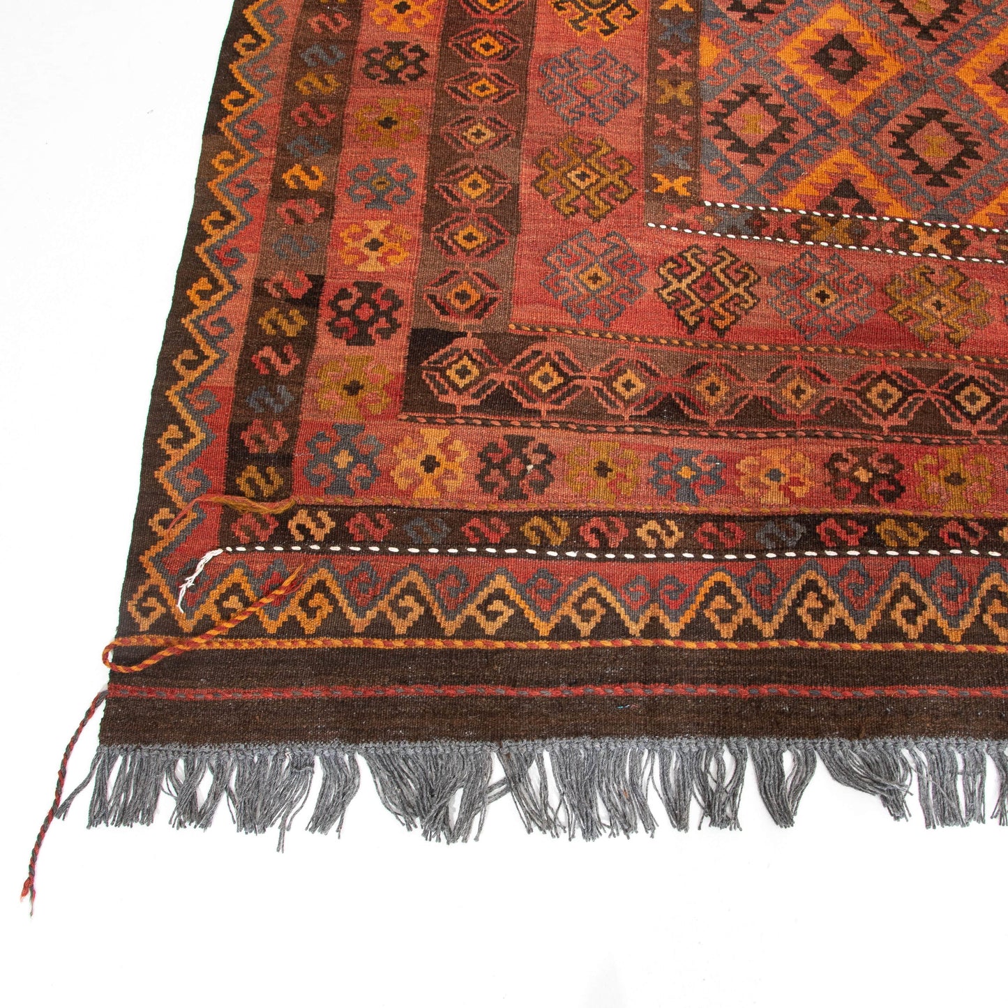 Oriental Kilim Anatolian Handmade Wool On Wool 244 X 310 Cm - 8' X 10' 2" Orange C011 ER34