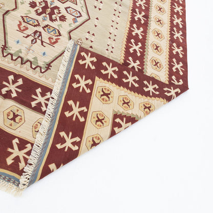 Oriental Kilim Anatolian Handmade Wool On Wool 253 X 297 Cm - 8' 4'' X 9' 9'' Sand C015 ER23