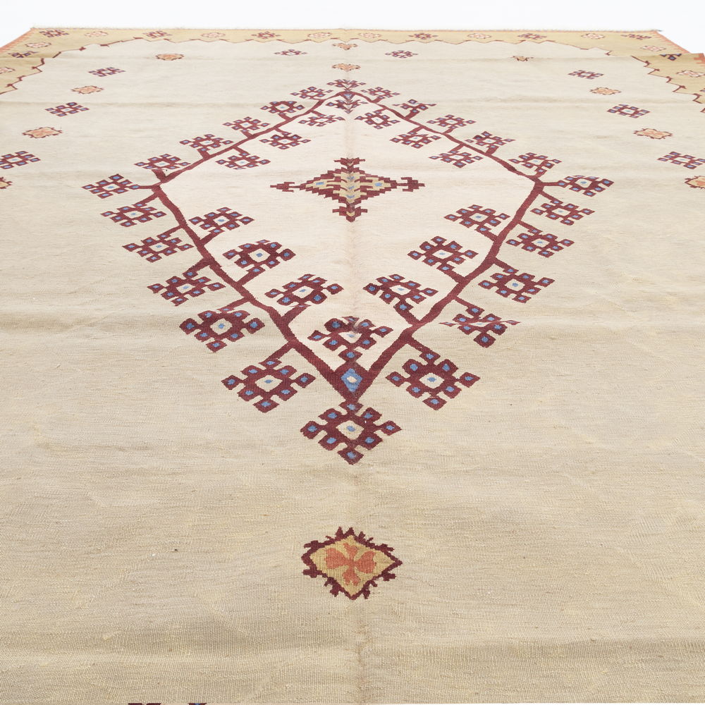 Kilim Denizli Tejido A Mano Lana Sobre Lana Único Tradicional Mediterráneo 253 X 333 Cm - 8' 4'' X 11' m2: 8,4249