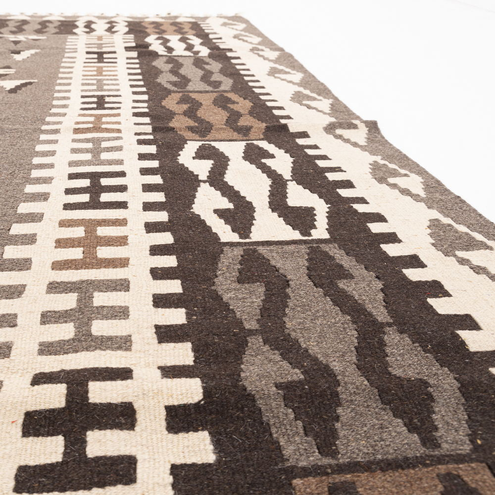 Oriental Kilim Anatolian Handmade Wool On Wool 292 X 297 Cm - 9' 7'' X 9' 9'' Brown C005 ER23