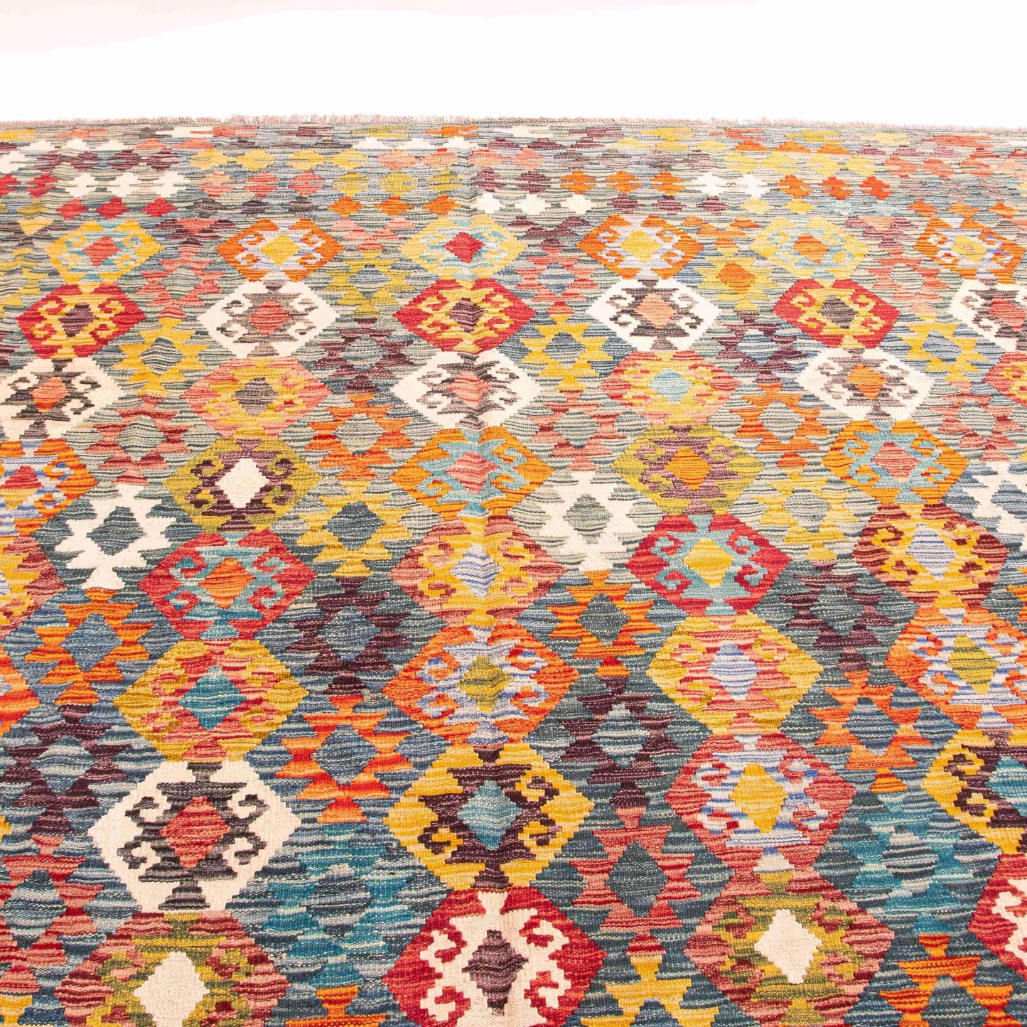 Oriental Kilim Anatolian Handmade Wool On Wool 316 X 385 Cm - 10' 4'' X 13' 0'' Orange C011 ER34