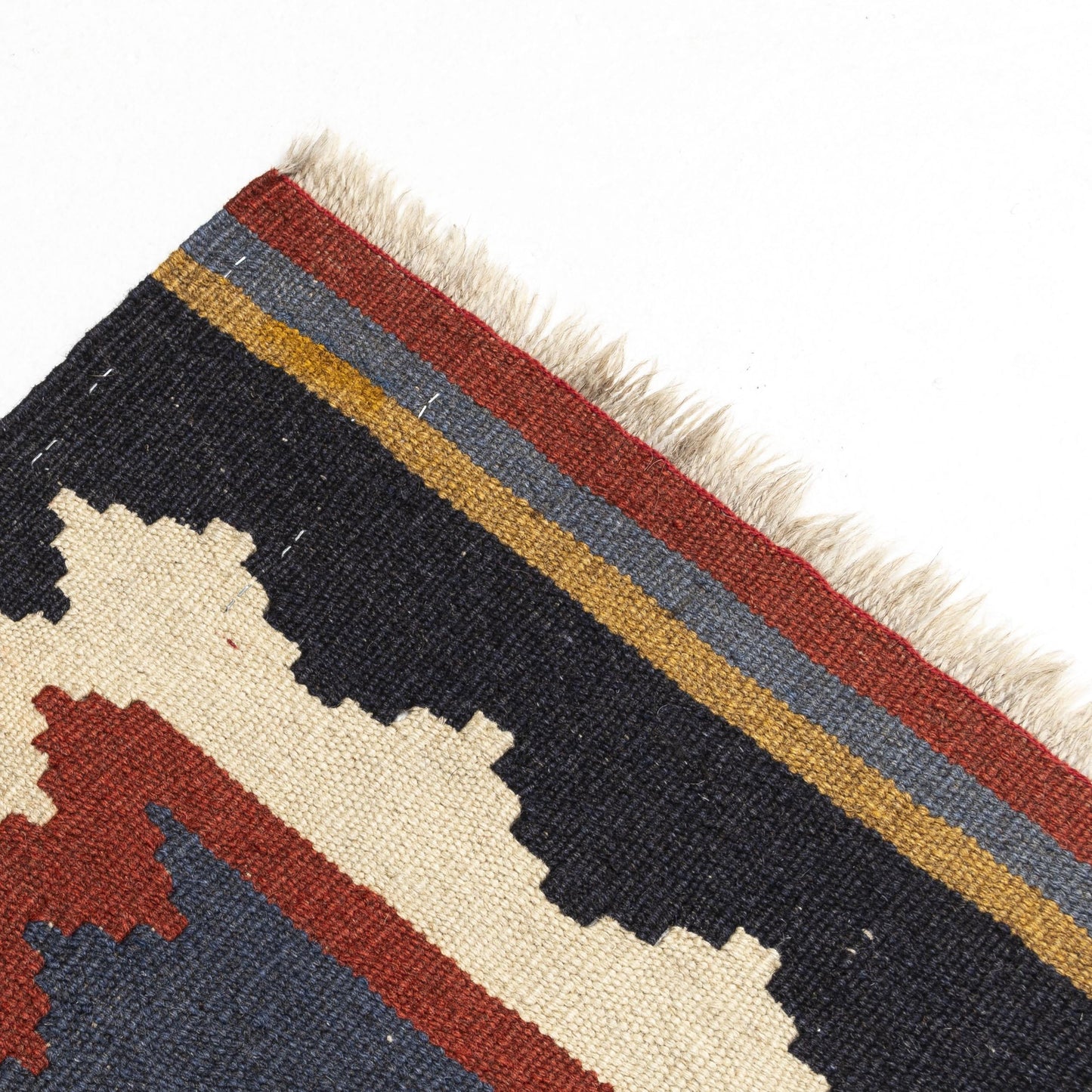 Oriental Kilim Anatolian Handmade Wool On Wool 60 X 80 Cm - 2' X 2' 8'' Navy Blue C012  ER01