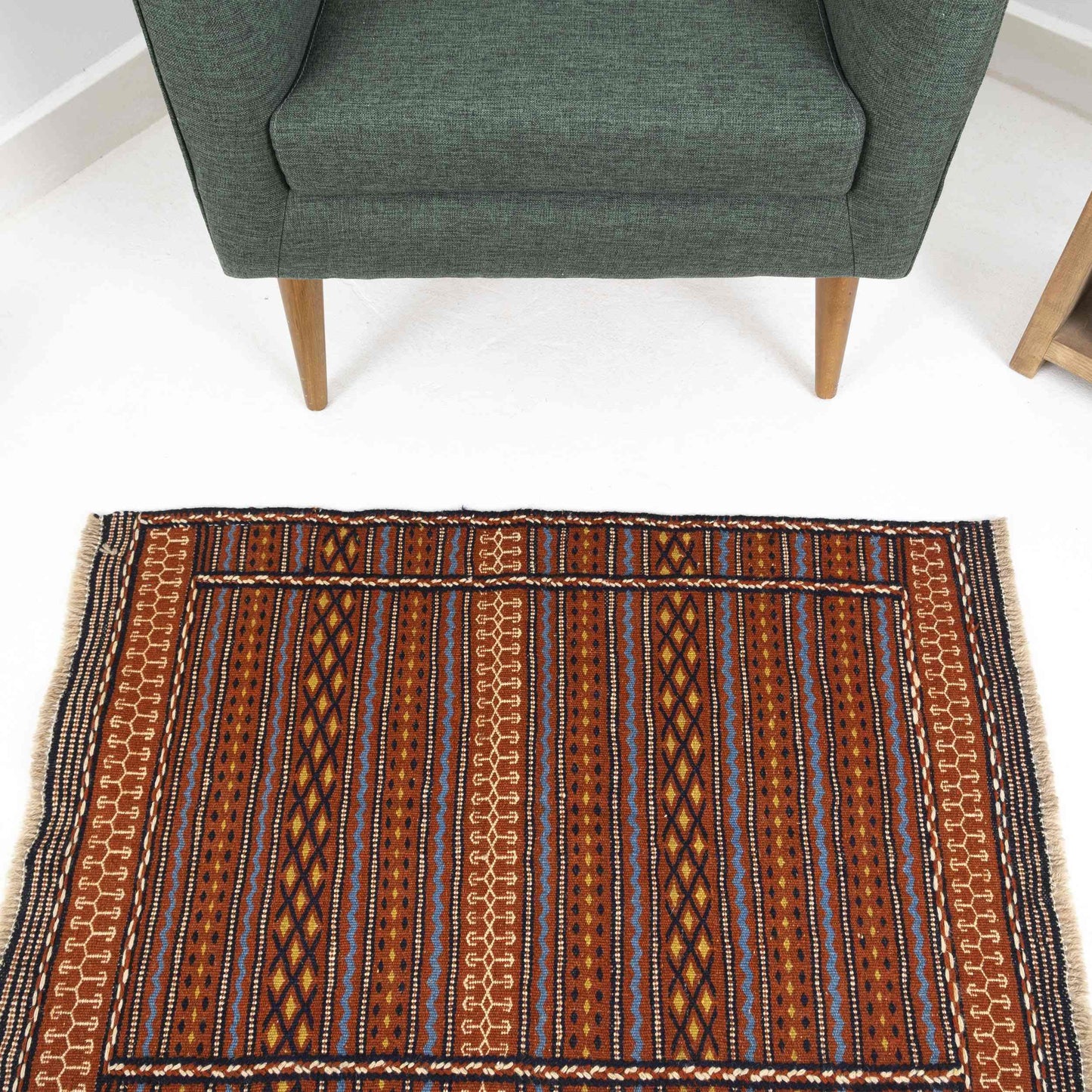 Oriental Rahrah Kilim Anatolian Handmade Wool On Wool 69 X 101 Cm - 2' 4'' 3' 4'' Orange C011 ER01