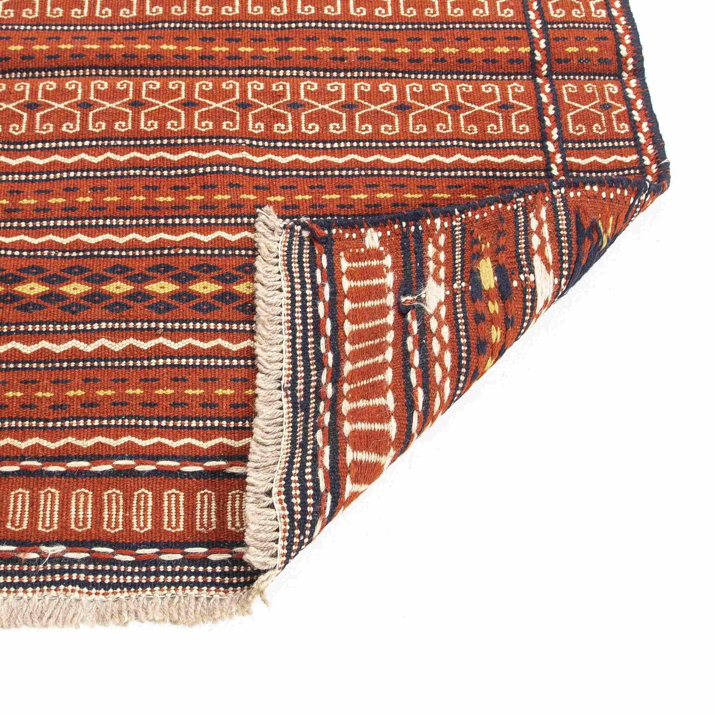 Kilim de Anatolia hecho a mano de lana sobre lana oriental único 70 X 100 cm - 2' 4'' X 3' 4'' naranja C011 ER01