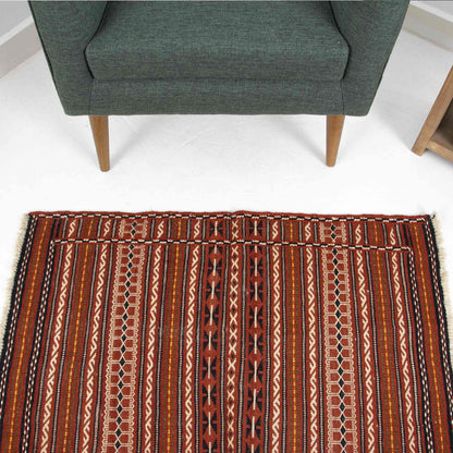 Oriental Kilim Anatolian Handmade Wool On Wool 70 X 100 Cm - 2' 4'' X 3' 4'' Orange C011 ER01