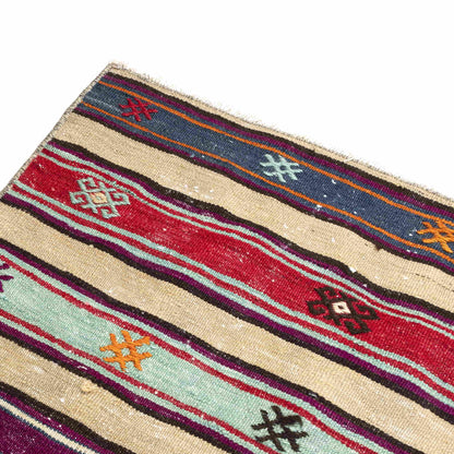 Oriental Kilim Anatolian Handmade Wool On Wool 73 X 120 Cm - 2' 5'' X 4' Multicolor C016 ER01