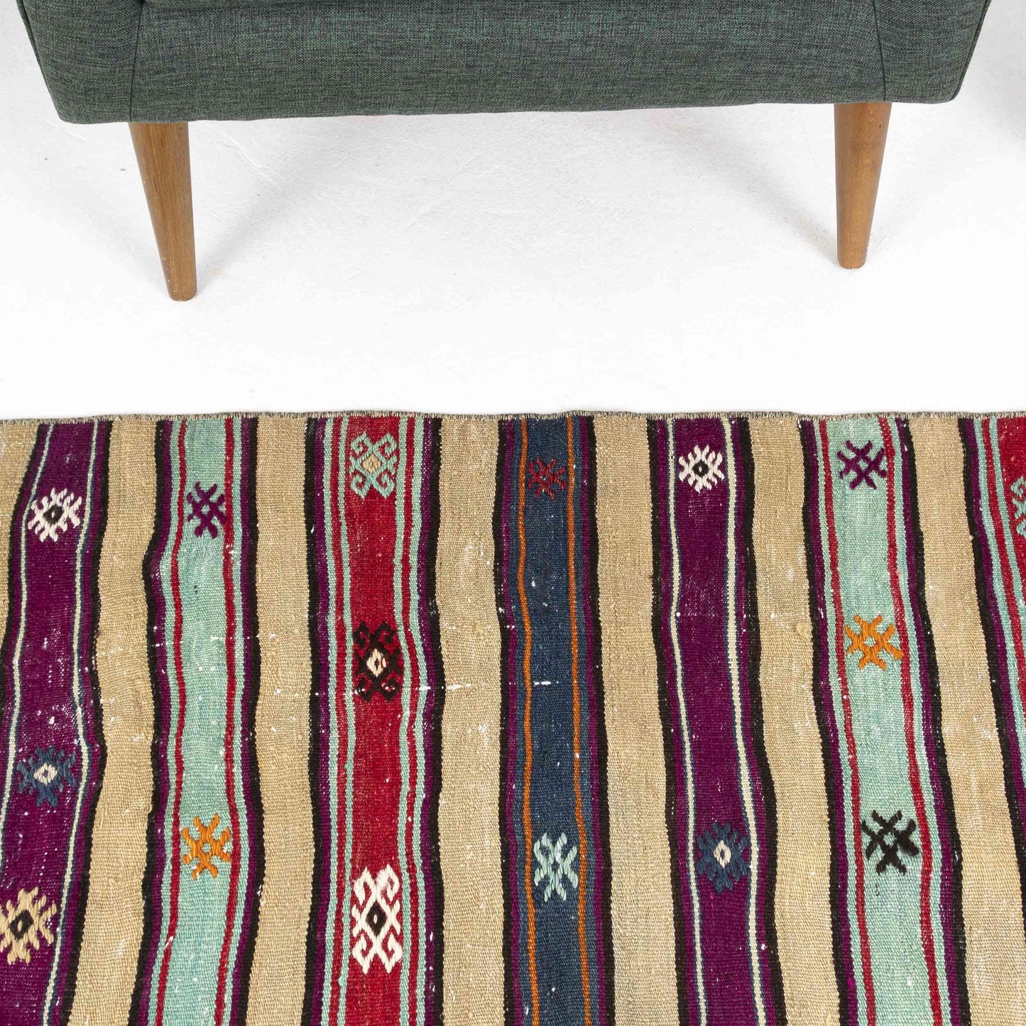 Oriental Kilim Anatolian Handmade Wool On Wool 73 X 120 Cm - 2' 5'' X 4' Multicolor C016 ER01