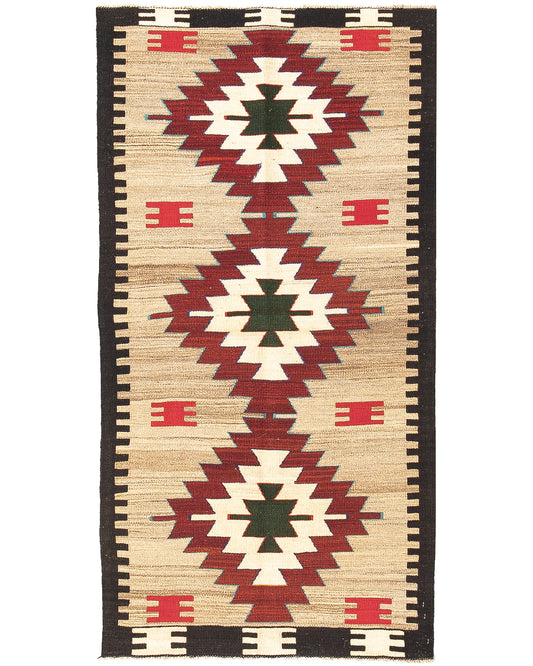 Oriental Kilim Anatolian Handmade Wool On Wool 79 X 154 Cm - 2' 8'' X 5' 1'' Stone C009 ER01