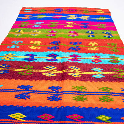 Oriental Kilim Anatolian Handmade Wool On Wool 80 X 140 Cm - 2' 8'' X 4' 8'' Multicolor C016 ER01