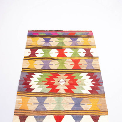 Oriental Kilim Anatolian Handmade Wool On Wool 83 X 144 Cm - 2' 9'' X 4' 9'' Multicolor C016 ER01