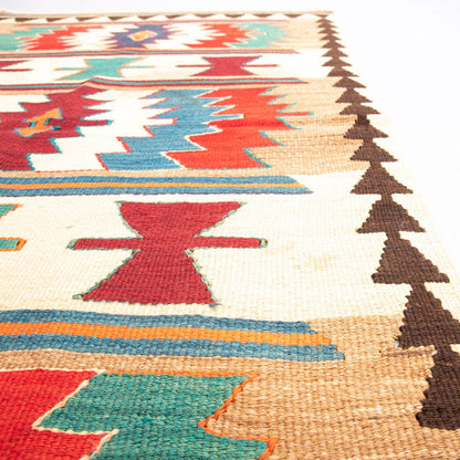 Oriental Kilim Anatolian Handmade Wool On Wool 84 X 157 Cm - 2' 10'' X 5' 2'' Multicolor C016 ER01