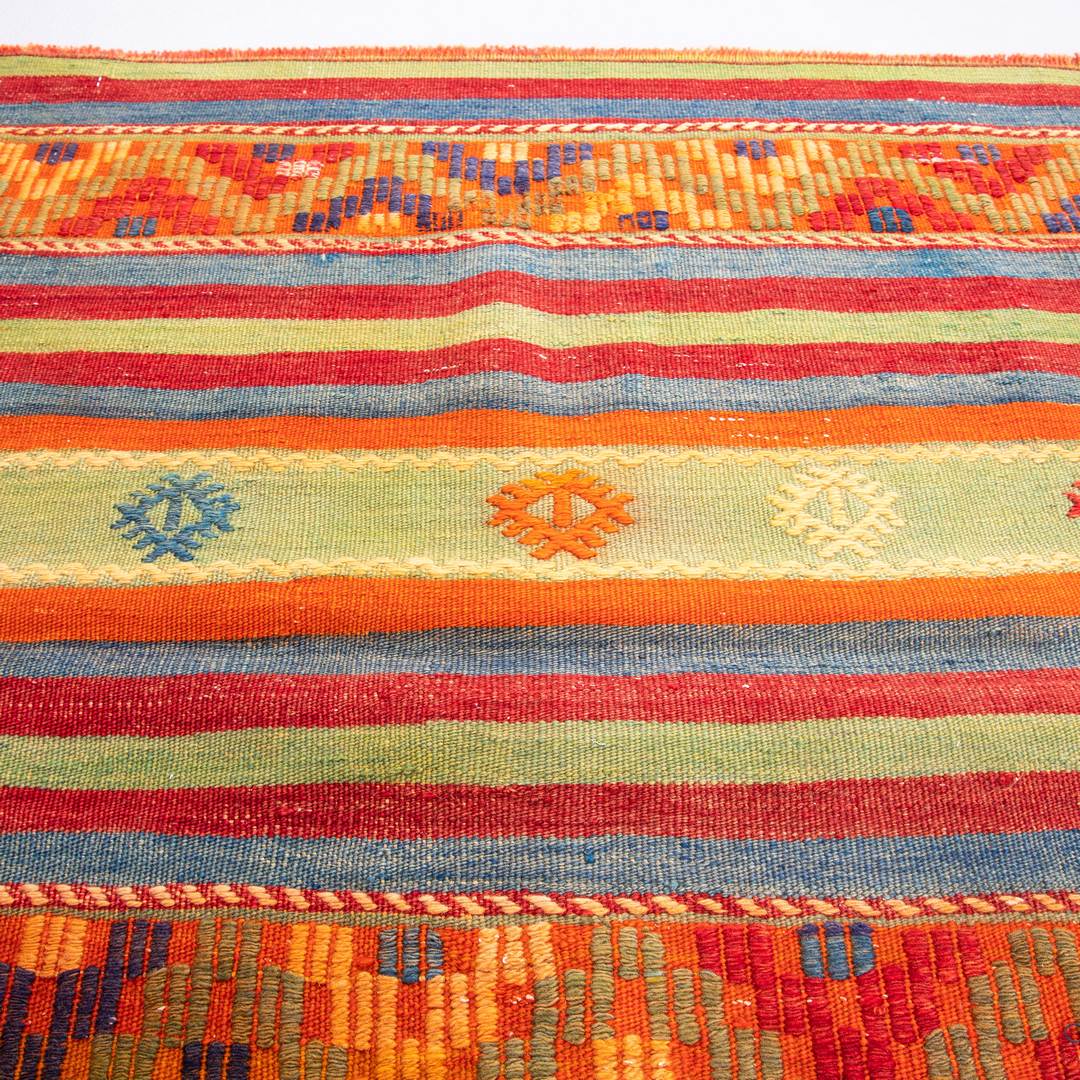 Oriental Kilim Anatolian Handmade Wool On Wool 85 X 106 Cm - 2' 10'' X 3' 6'' Red C014 ER01