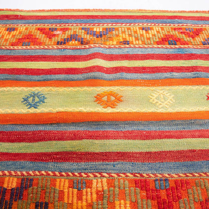 Oriental Kilim Anatolian Handmade Wool On Wool 85 X 106 Cm - 2' 10'' X 3' 6'' Red C014 ER01