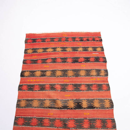 Oriental Kilim Anatolian Handmade Wool On Wool 85 X 144 Cm - 2' 10'' X 4' 9'' Red C014 ER01