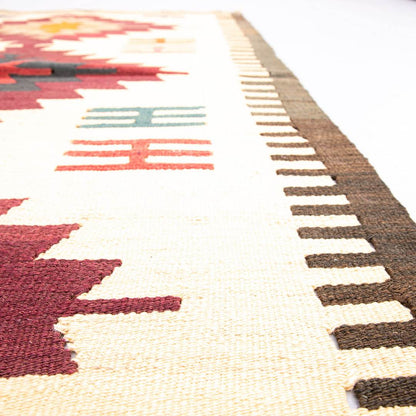 Oriental Kilim Anatolian Handmade Wool On Wool 85 X 147 Cm - 2' 10'' X 4' 10'' Sand C007 ER01