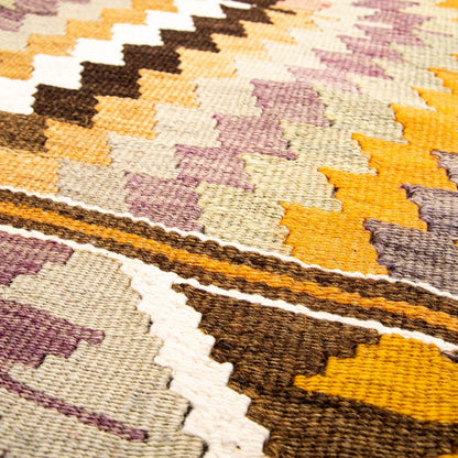 Oriental Kilim Anatolian Handmade Wool On Wool 88 X 110 Cm - 2' 11'' X 3' 8'' Yellow C006 ER01