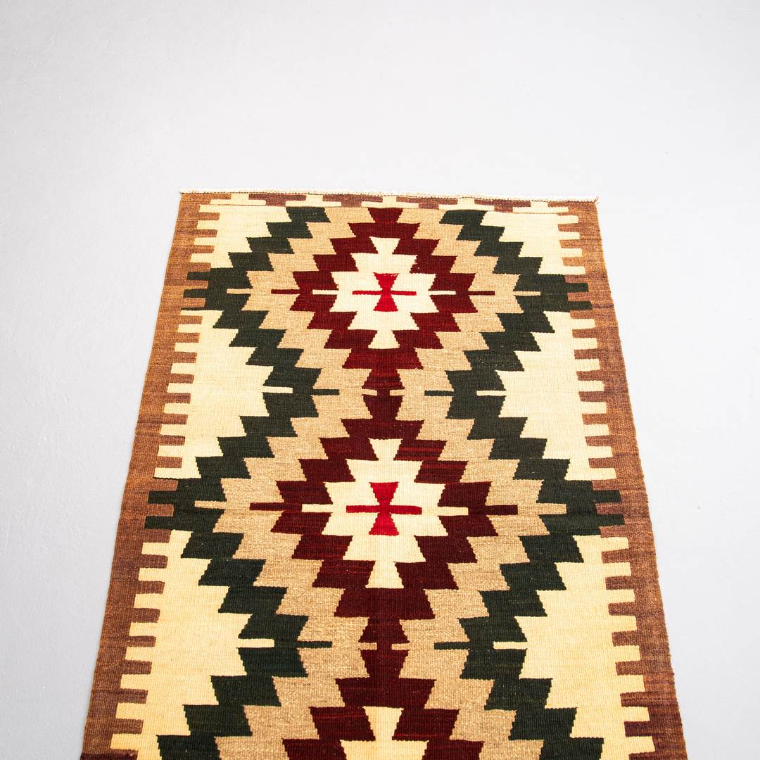 Oriental Kilim Anatolian Handmade Wool On Wool 88 X 138 Cm - 2' 11'' X 4' 7'' Sand C007 ER01