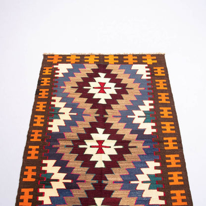 Oriental Kilim Anatolian Handmade Wool On Wool 90 X 138 Cm - 3' X 4' 7'' Multicolor C016 ER01