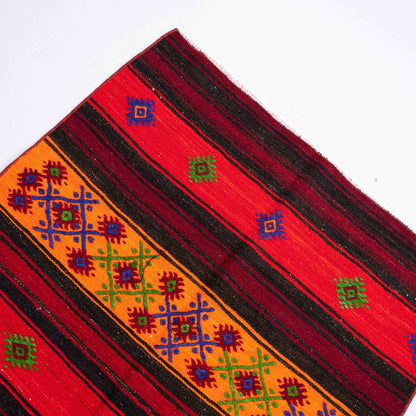 Kilim de Anatolia tejido a mano Lana sobre lana Auténtico Único 90 X 147 Cm - 3' X 4' 10'' m2: 1,323