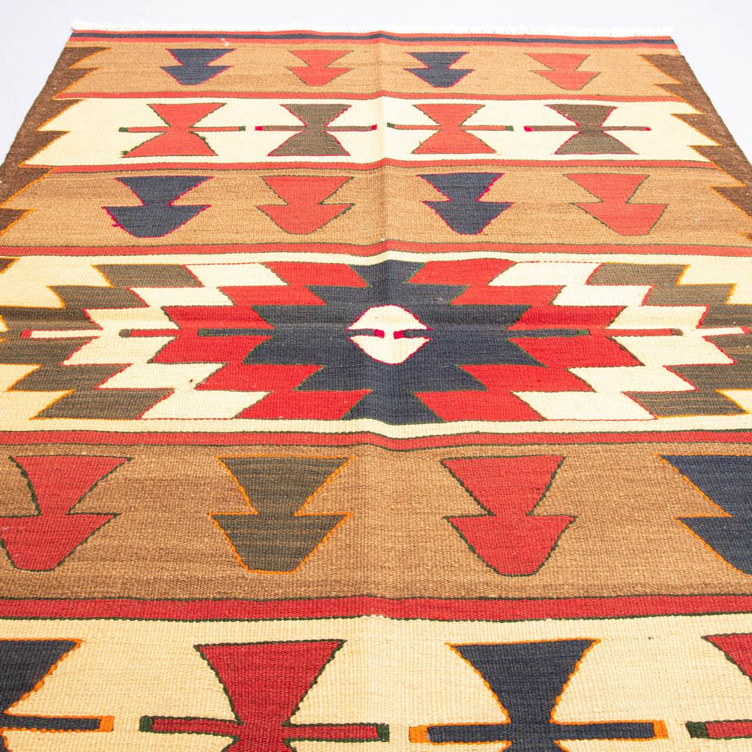 Oriental Kilim Anatolian Handmade Wool On Wool 94 X 136 Cm - 3' 2'' X 4' 6'' Stone C009 ER01