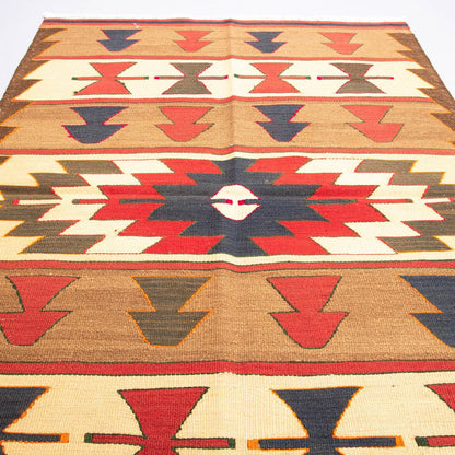 Oriental Kilim Anatolian Handmade Wool On Wool 94 X 136 Cm - 3' 2'' X 4' 6'' Stone C009 ER01