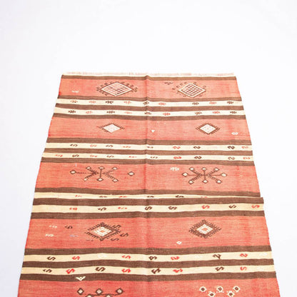 Oriental Kilim Anatolian Handmade Wool On Wool 96 X 145 Cm - 3' 2'' X 4' 10'' Pink C004 ER01