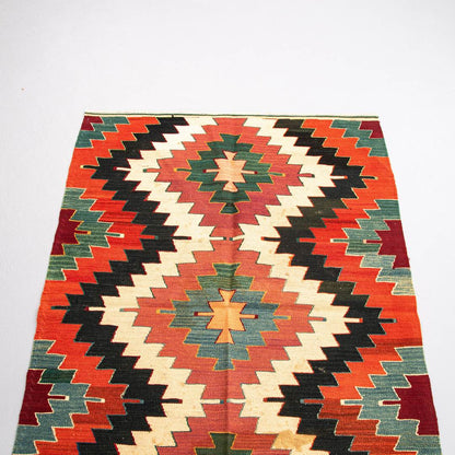 Oriental Kilim Anatolian Handmade Wool On Wool 98 X 132 Cm - 3' 3'' X 4' 4'' Multicolor C016 ER01