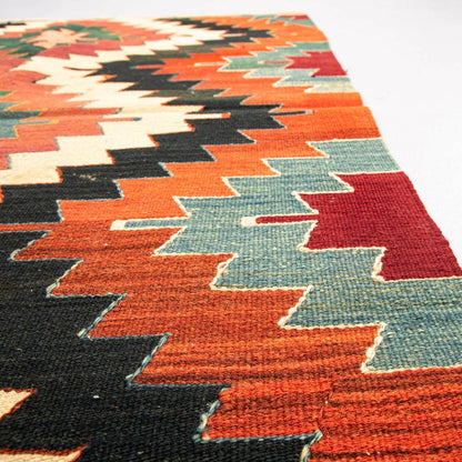 Oriental Kilim Anatolian Handmade Wool On Wool 98 X 132 Cm - 3' 3'' X 4' 4'' Multicolor C016 ER01