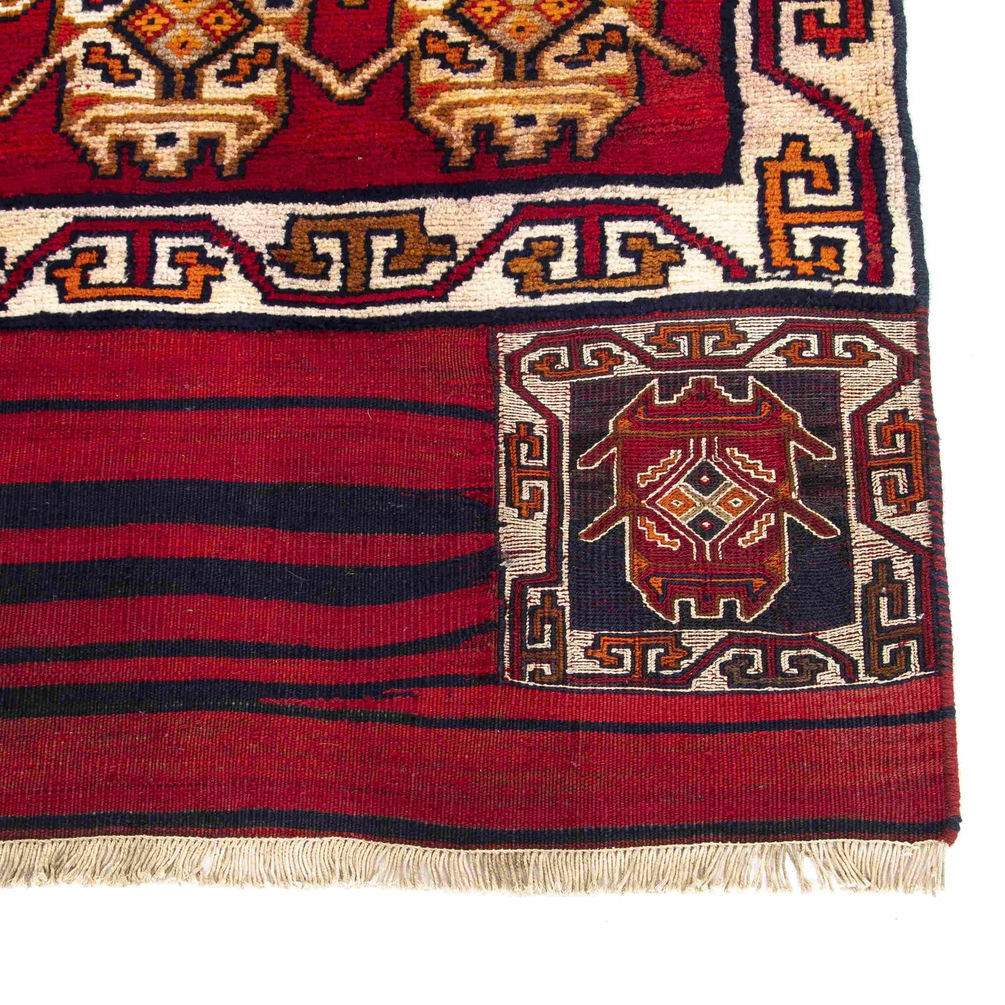 Oriental Kilim Bahtiyari Handmade Wool On Cotton 102 X 216 Cm - 3' 5'' X 7' 2'' Red C014 ER01