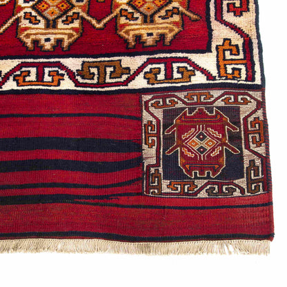 Oriental Kilim Bahtiyari Handmade Wool On Cotton 102 X 216 Cm - 3' 5'' X 7' 2'' Red C014 ER01