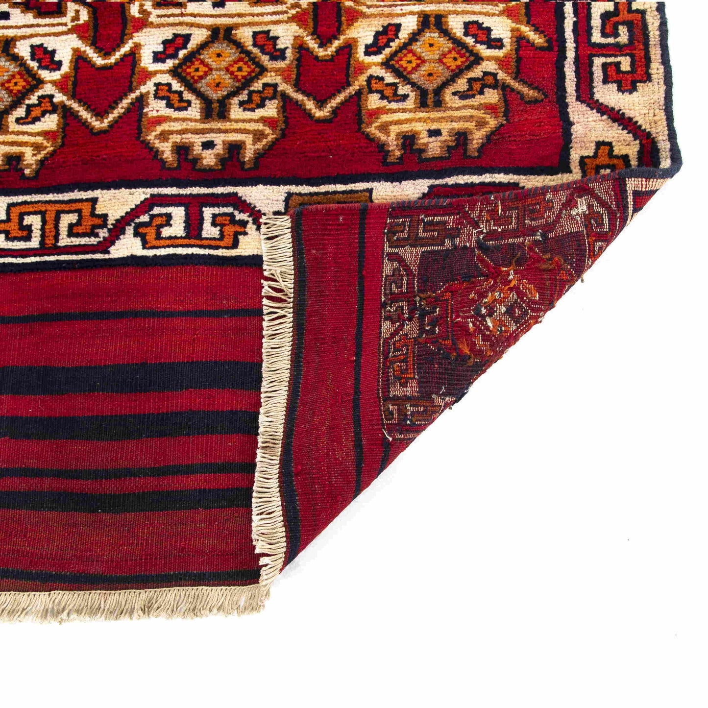 Oriental Kilim Bahtiyari Handmade Wool On Cotton 102 X 216 Cm - 3' 5'' X 7' 2'' Red C014 ER01