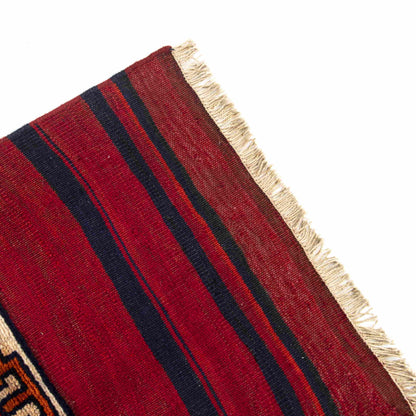 Oriental Kilim Bahtiyari Handmade Wool On Cotton 102 X 216 Cm - 3' 5'' X 7' 2'' Red C014 ER01