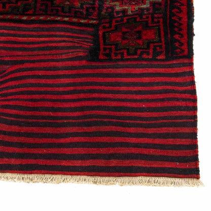 Oriental Kilim Bahtiyari Handmade Wool On Cotton 102 X 226 Cm - 3' 5'' X 7' 5'' Burgundy C021 ER01