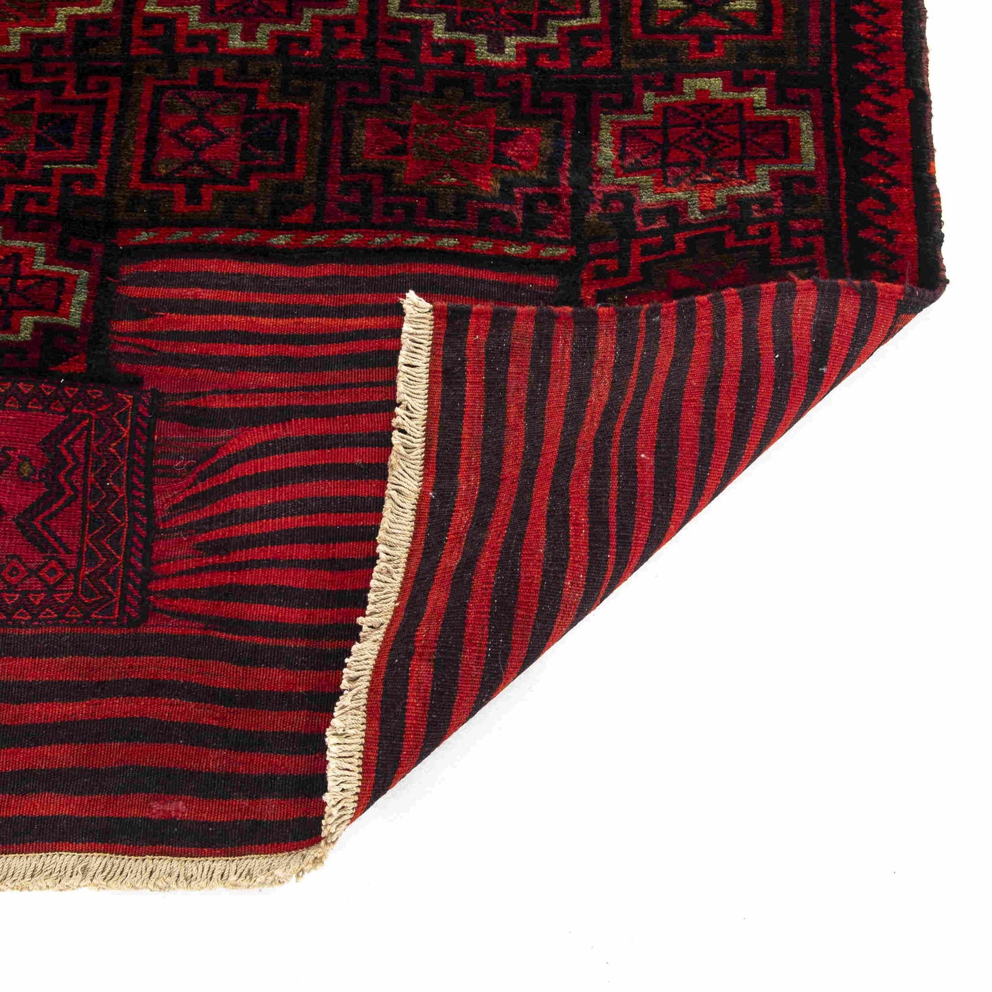 Oriental Kilim Bahtiyari Handmade Wool On Cotton 102 X 226 Cm - 3' 5'' X 7' 5'' Burgundy C021 ER01