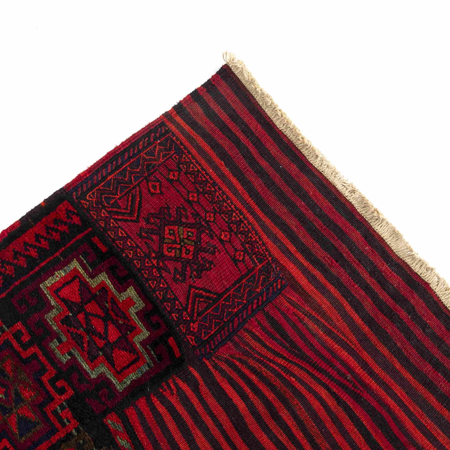 Oriental Kilim Bahtiyari Handmade Wool On Cotton 102 X 226 Cm - 3' 5'' X 7' 5'' Burgundy C021 ER01