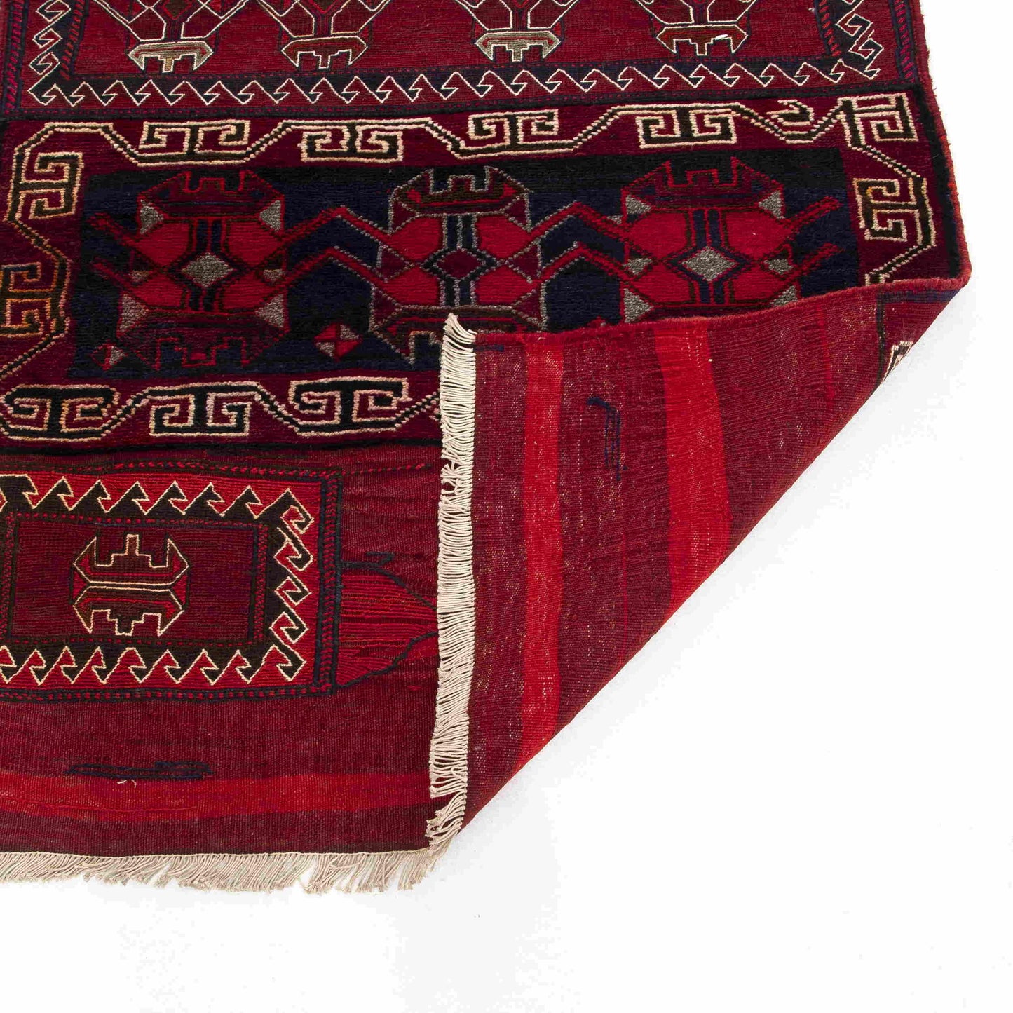 Oriental Kilim Bahtiyari Handmade Wool On Cotton 104 X 222 Cm - 3' 5'' X 7' 4'' Burgundy C021 ER01