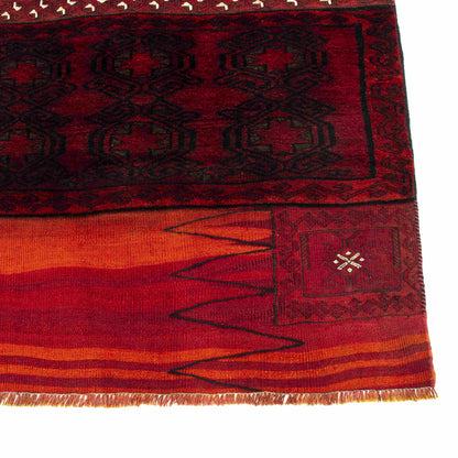 Oriental Kilim Bahtiyari Handmade Wool On Cotton 105 X 218 Cm - 3' 6'' X 7' 2'' Red C014 ER01