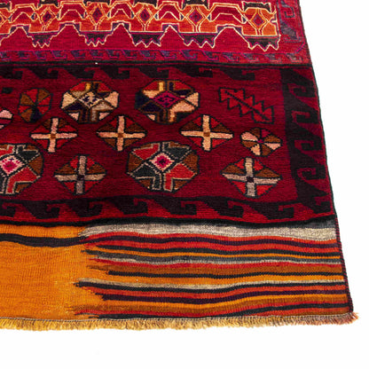 Oriental Kilim Bahtiyari Handmade Wool On Cotton 107 X 185 Cm - 3' 7'' X 6' 1'' Red C014 ER01