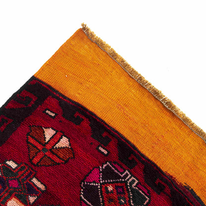 Oriental Kilim Bahtiyari Handmade Wool On Cotton 107 X 185 Cm - 3' 7'' X 6' 1'' Red C014 ER01