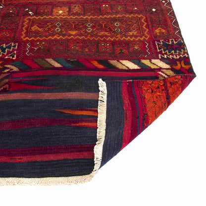 Oriental Kilim Bahtiyari Handmade Wool On Cotton 108 X 224 Cm - 3' 7'' X 7' 5'' Navy Blue C012 ER01