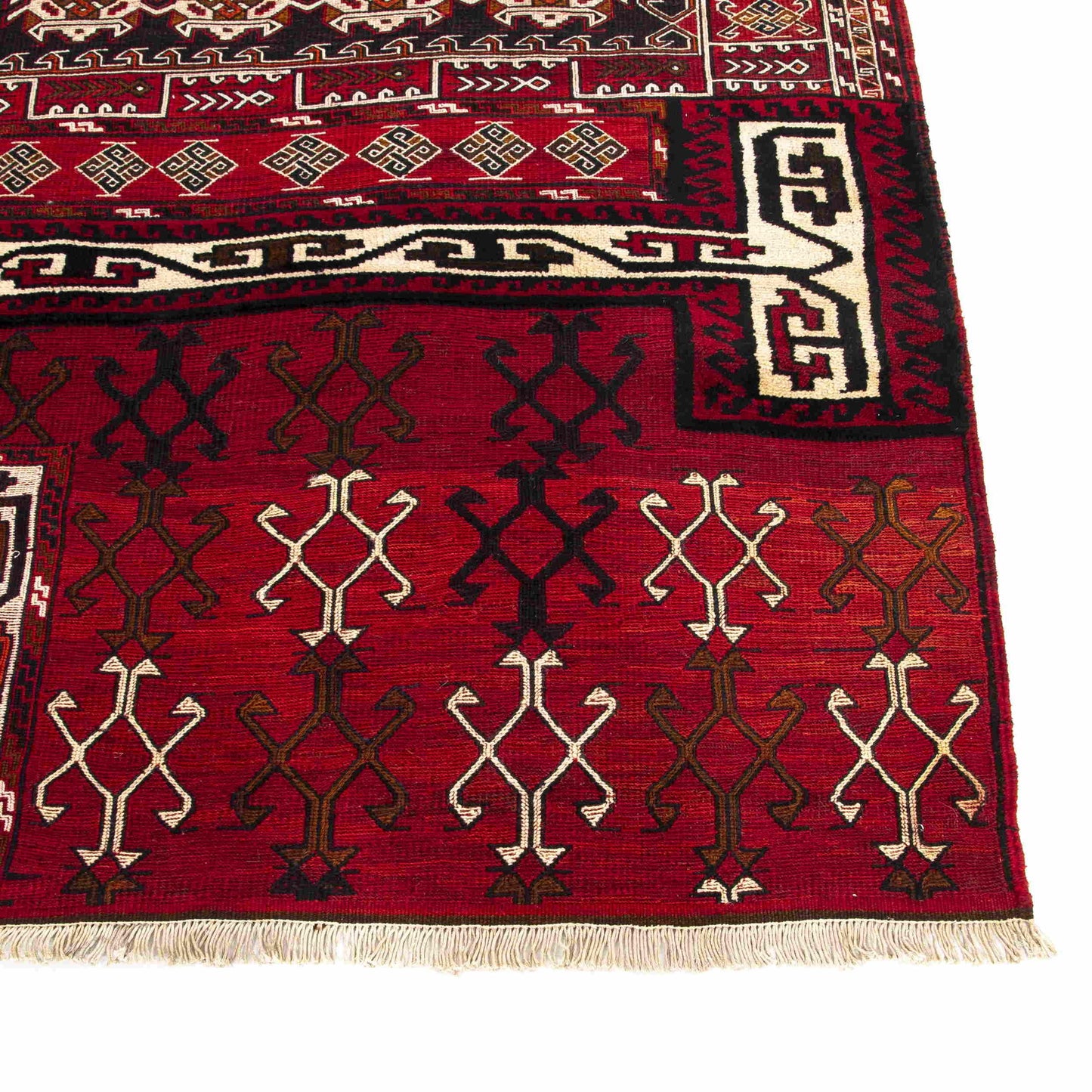 Oriental Kilim Bahtiyari Handmade Wool On Cotton 115 X 232 Cm - 3' 10'' X 7' 8'' Red C014 ER01