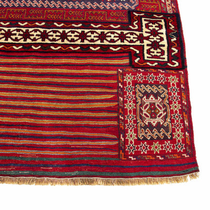 Oriental Kilim Bahtiyari Handmade Wool On Cotton 116 X 237 Cm - 3' 10'' X 7' 10'' Orange C011 ER01