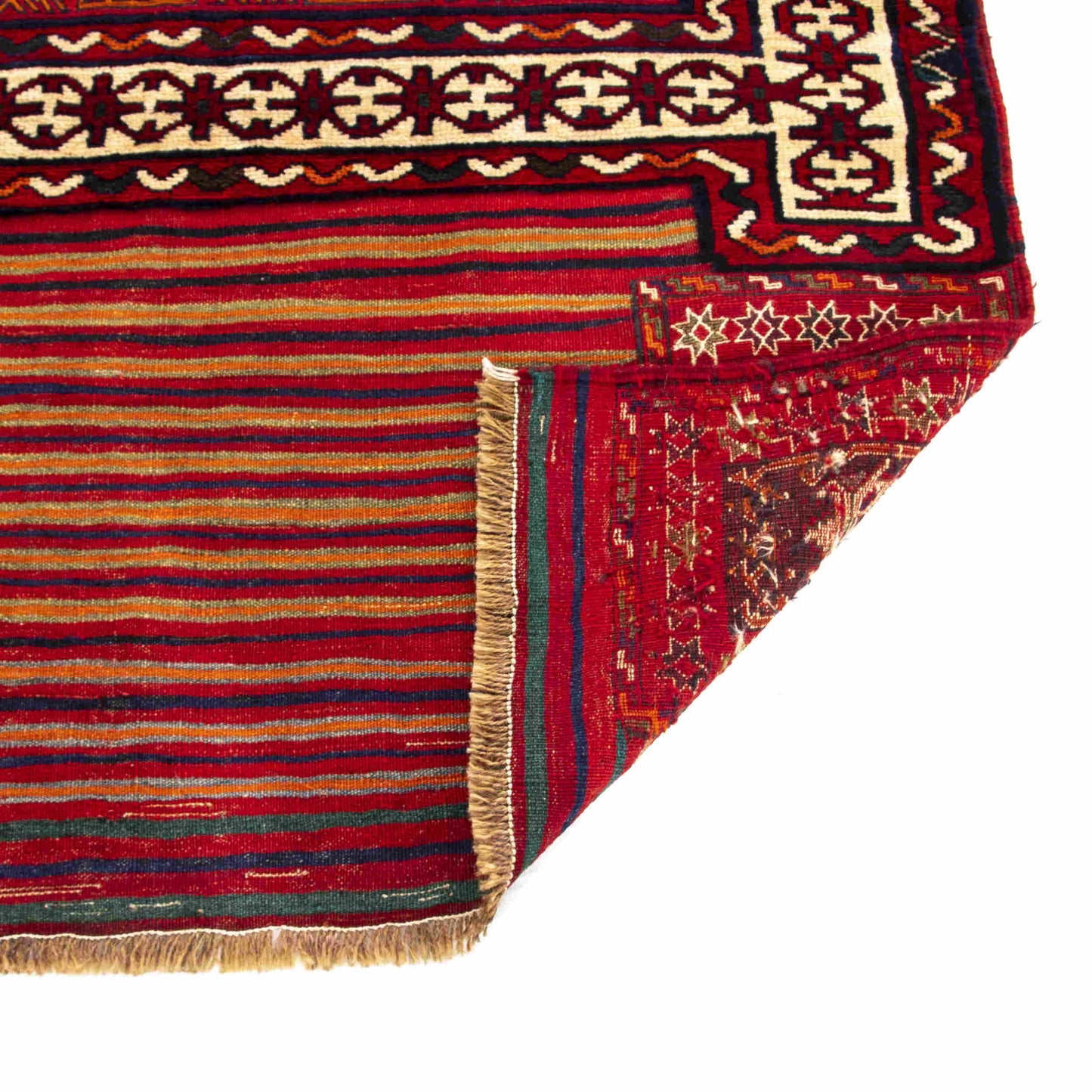 Oriental Kilim Bahtiyari Handmade Wool On Cotton 116 X 237 Cm - 3' 10'' X 7' 10'' Orange C011 ER01