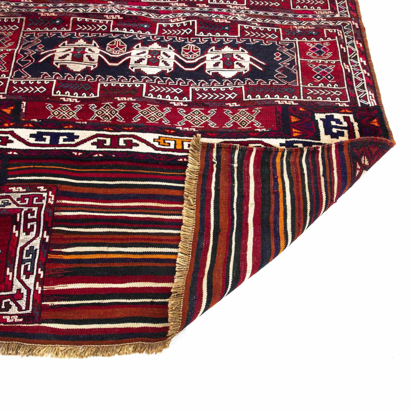 Oriental Kilim Bahtiyari Handmade Wool On Cotton 117 X 205 Cm - 3' 11'' X 6' 9'' Red C014 ER01