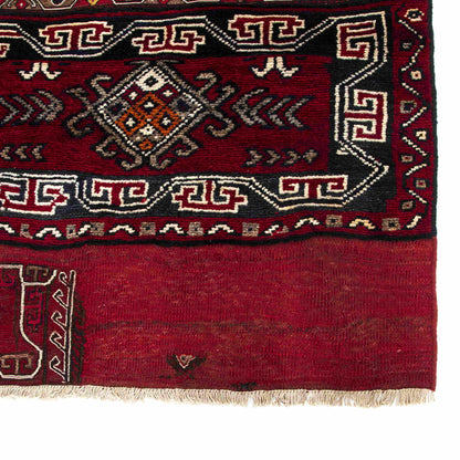 Oriental Kilim Bahtiyari Handmade Wool On Cotton 91 X 176 Cm - 3' X 5' 10'' Burgundy C021 ER01