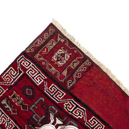 Oriental Kilim Bahtiyari Handmade Wool On Cotton 91 X 176 Cm - 3' X 5' 10'' Burgundy C021 ER01