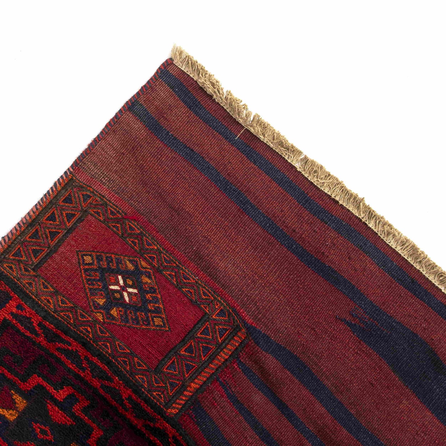 Oriental Kilim Bahtiyari Handmade Wool On Cotton 99 X 202 Cm - 3' 3'' X 6' 8'' Burgundy C021 ER01