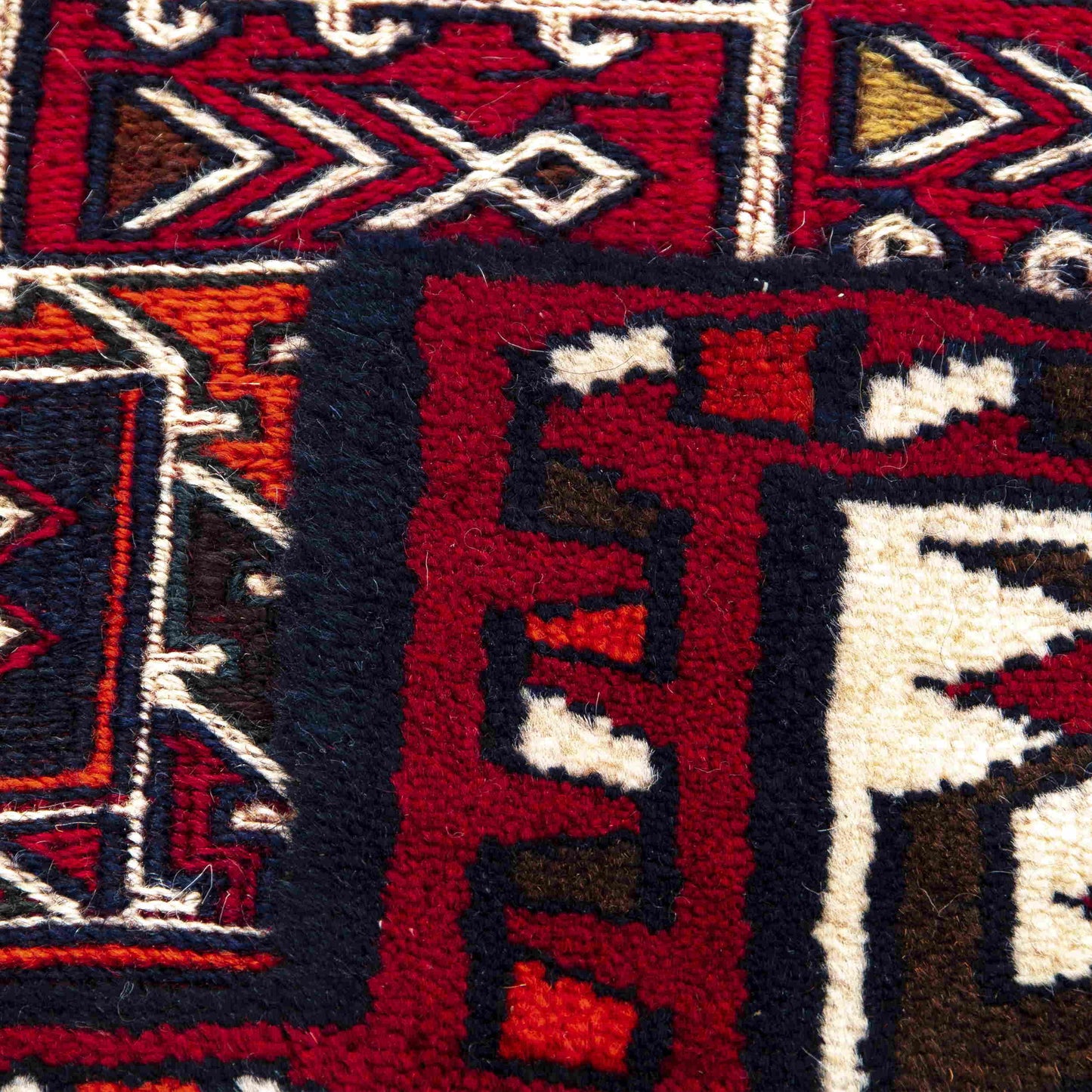 Oriental Kilim Bahtiyari Handmade Wool On Cotton 99 X 230 Cm - 3' 3'' X 7' 7'' Red C014 ER01