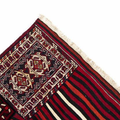 Oriental Kilim Bahtiyari Handmade Wool On Cotton 99 X 230 Cm - 3' 3'' X 7' 7'' Red C014 ER01